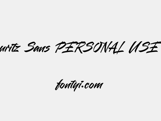 Mauritz Sans PERSONAL USE It