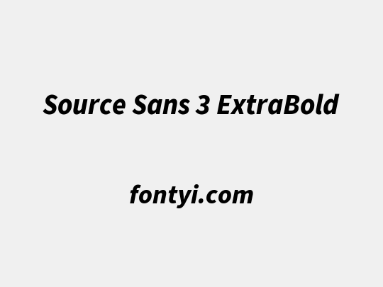 Source Sans 3 ExtraBold