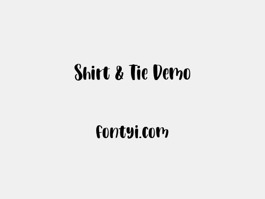 Shirt & Tie Demo