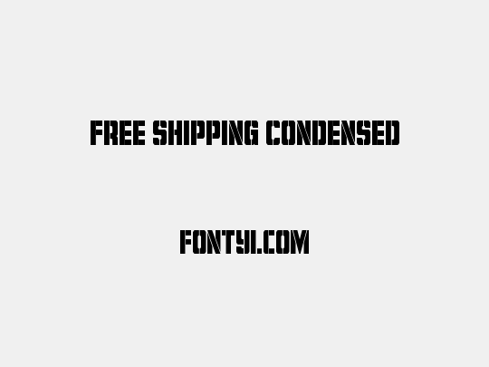 Free Shipping Condensed