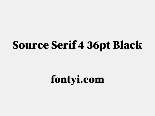 Source Serif 4 36pt Black