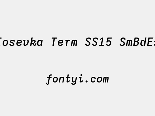 Iosevka Term SS15 SmBdEx
