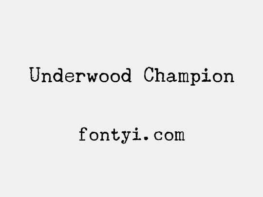 Underwood Champion