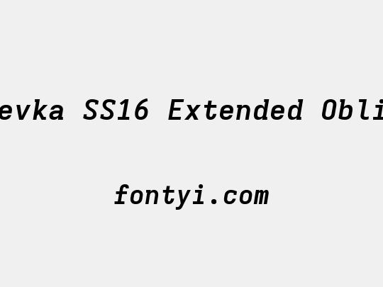 Iosevka SS16 Extended Oblique