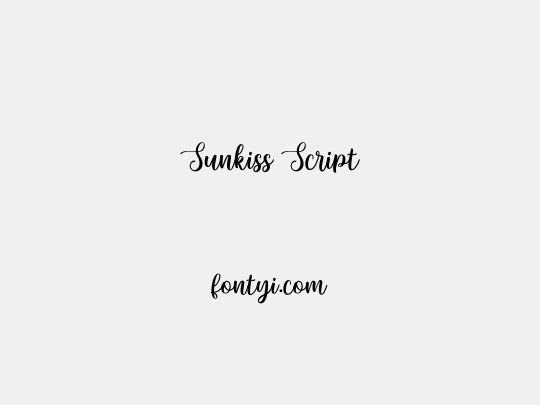 Sunkiss Script