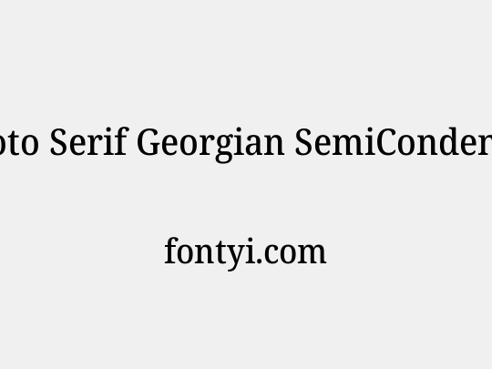 Noto Serif Georgian SemiCondensed Medium