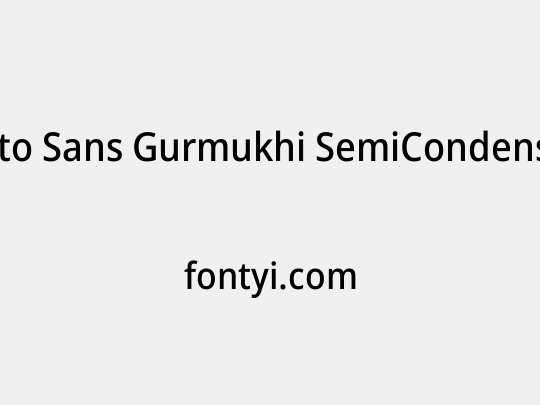 Noto Sans Gurmukhi SemiCondensed Medium