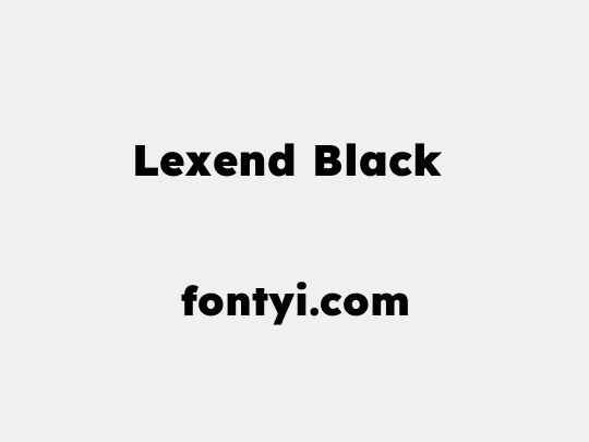Lexend Black 