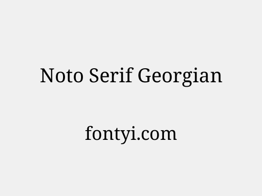 Noto Serif Georgian