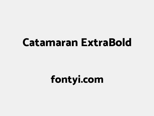 Catamaran ExtraBold