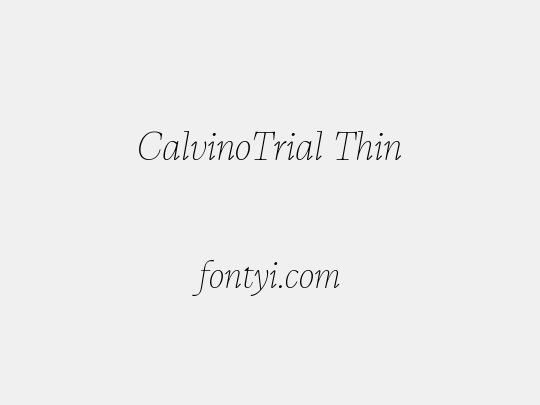 CalvinoTrial Thin