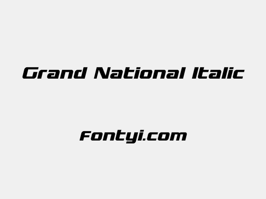 Grand National Italic