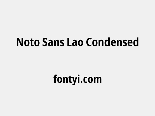 Noto Sans Lao Condensed