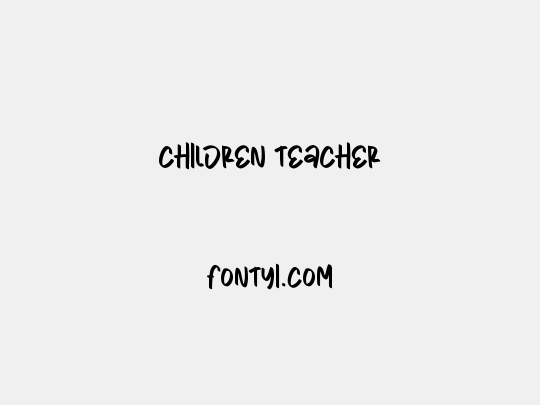 Children Teacher