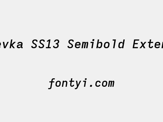 Iosevka SS13 Semibold Extended