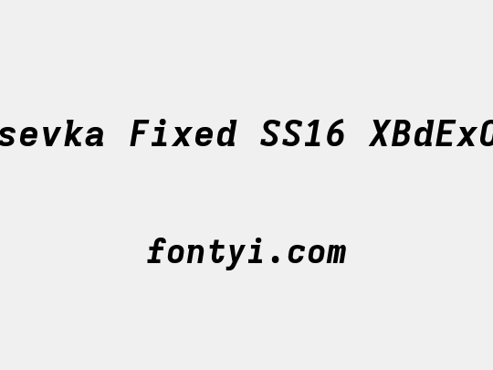 Iosevka Fixed SS16 XBdExObl