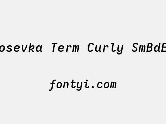 Iosevka Term Curly SmBdEx