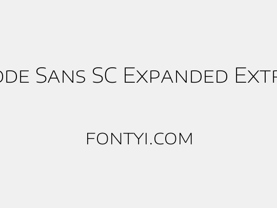 Encode Sans SC Expanded ExtraLight