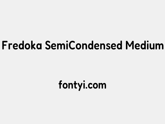 Fredoka SemiCondensed Medium