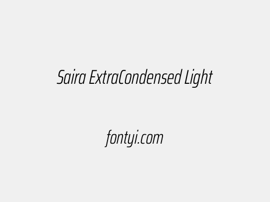Saira ExtraCondensed Light