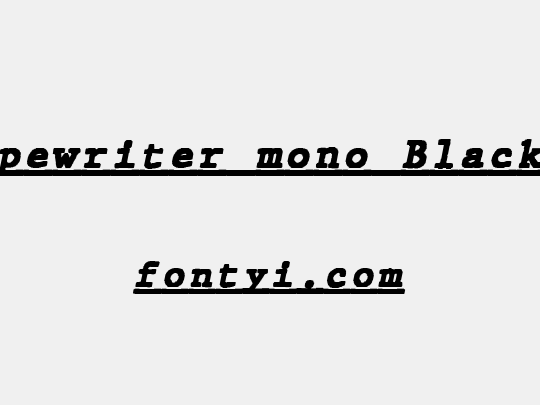 JMH Typewriter mono Black Under