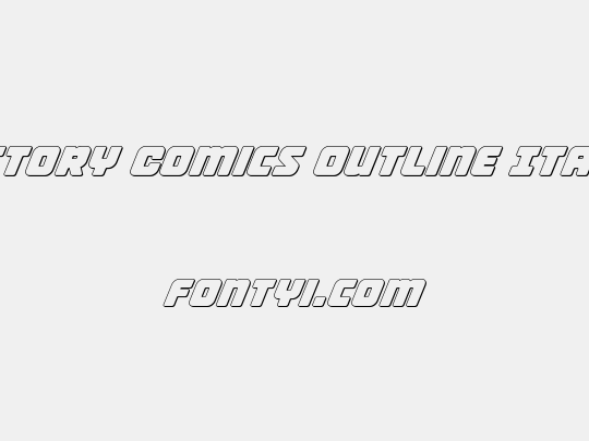 Victory Comics Outline Italic