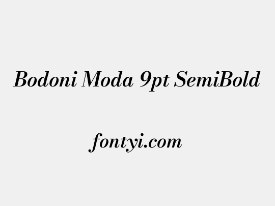 Bodoni Moda 9pt SemiBold