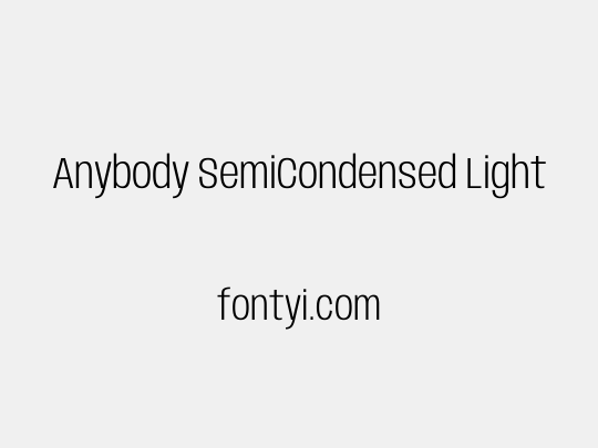 Anybody SemiCondensed Light