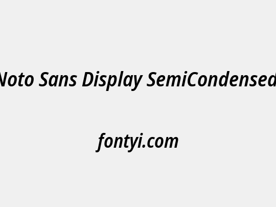 Noto Sans Display SemiCondensed SemiBold