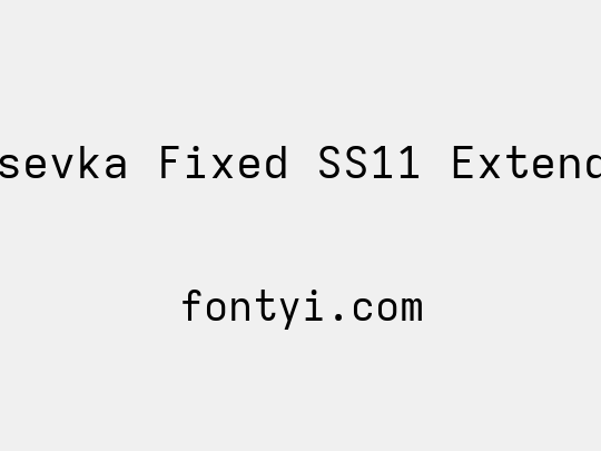 Iosevka Fixed SS11 Extended