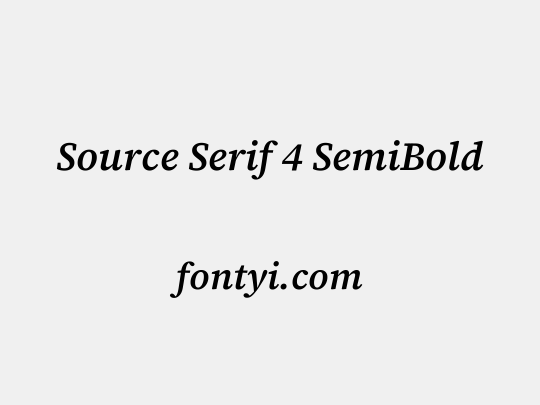 Source Serif 4 SemiBold