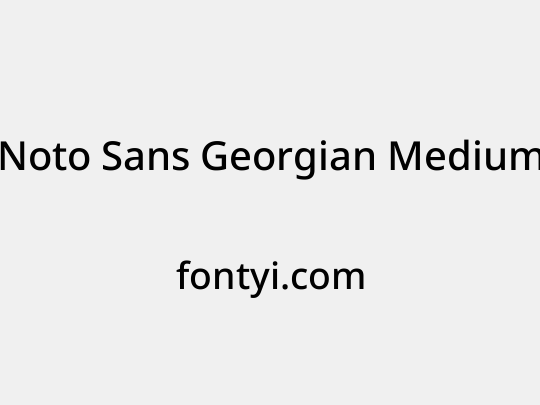 Noto Sans Georgian Medium