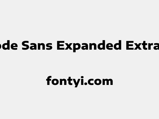 Encode Sans Expanded ExtraBold