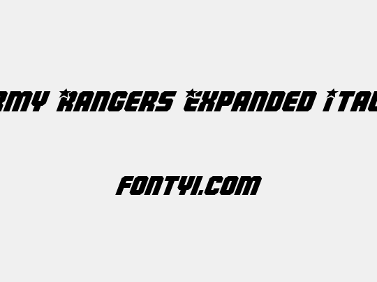 Army Rangers Expanded Italic