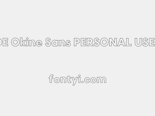 MADE Okine Sans PERSONAL USE Outline