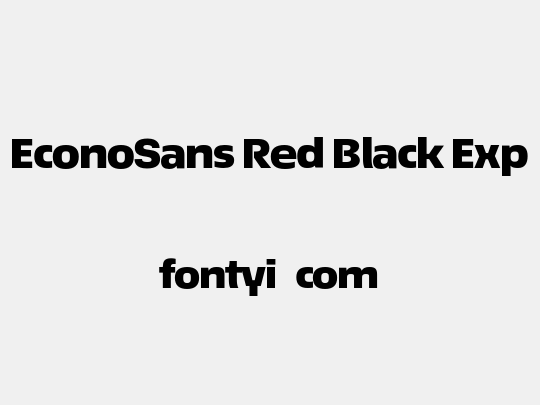 EconoSans Red Black Exp