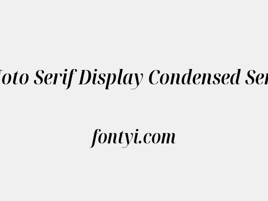 Noto Serif Display Condensed SemiBold