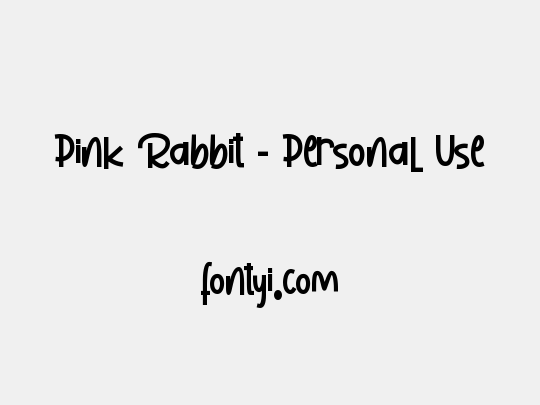 Pink Rabbit - Personal Use