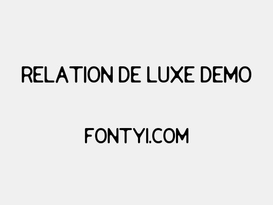 Relation De Luxe DEMO