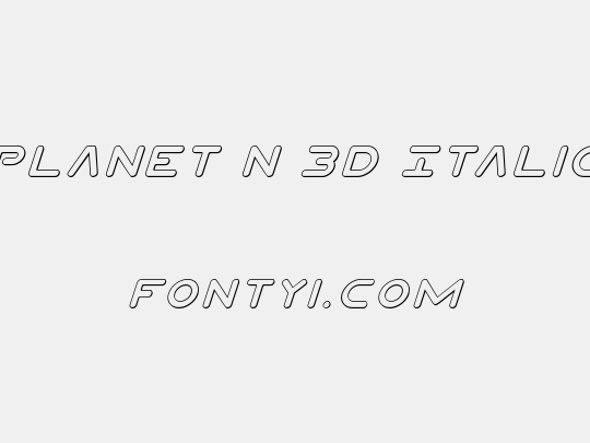 Planet N 3D Italic
