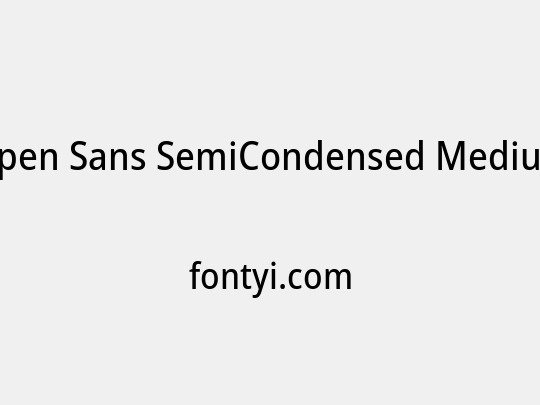 Open Sans SemiCondensed Medium