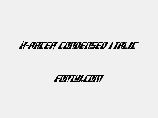 X-Racer Condensed Italic