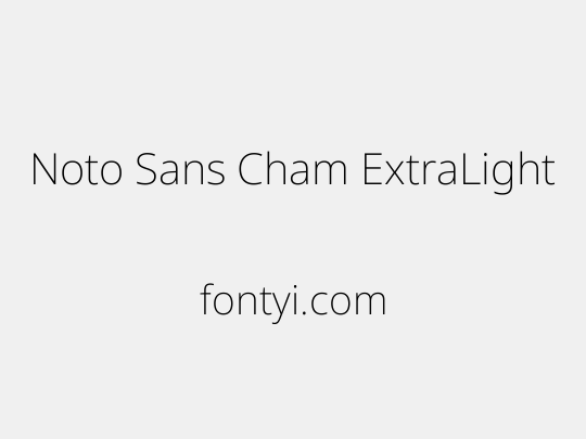 Noto Sans Cham ExtraLight