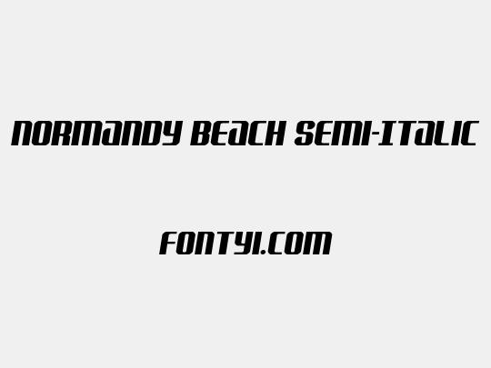 Normandy Beach Semi-Italic