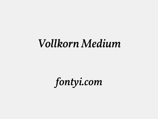 Vollkorn Medium