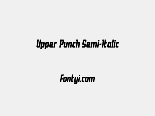 Upper Punch Semi-Italic