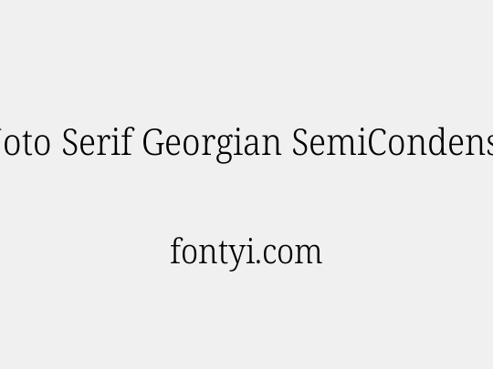 Noto Serif Georgian SemiCondensed Light