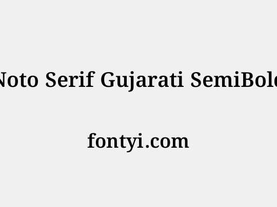 Noto Serif Gujarati SemiBold