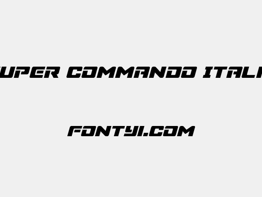 Super Commando Italic