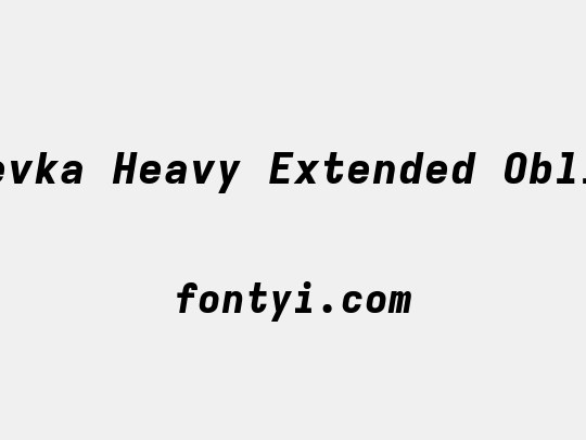 Iosevka Heavy Extended Oblique
